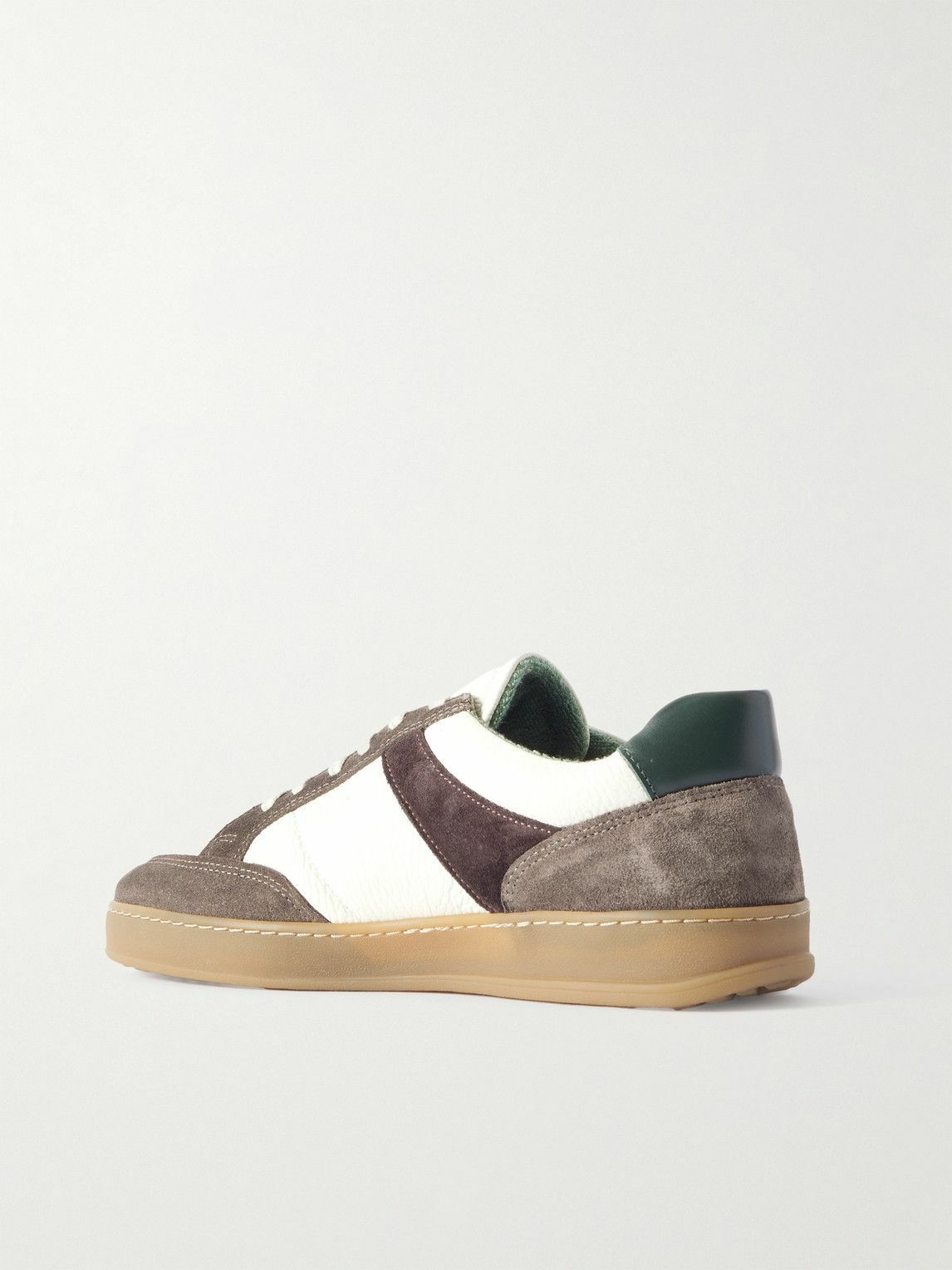Mr P. - Colour-Block Suede and Leather Sneakers - Multi