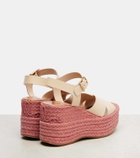 Chloé Isla leather espadrille wedges