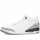 Nike Men's Air Jordan 3 Retro Sneakers in Summit White/Fire Red