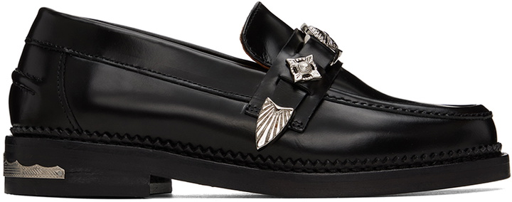 Photo: Toga Pulla Black Metal Loafers