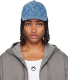Marine Serre Blue Moon Laser Denim Baseball Cap