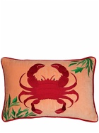 LES OTTOMANS Hand-embroidered Cotton Velvet Cushion