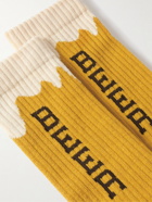 Rostersox - Beer Intarsia Ribbed Cotton Socks