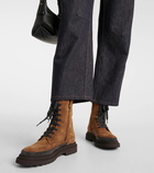 Brunello Cucinelli Suede combat boots