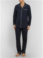 Desmond & Dempsey - Brushed Cotton-Twill Pyjama Trousers - Blue