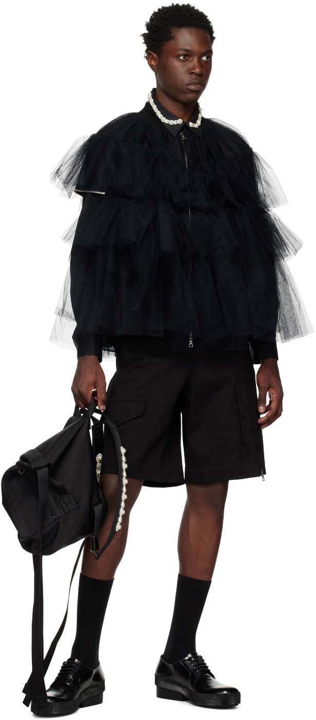 Simone Rocha Black Small Bow Tie Backpack Simone Rocha