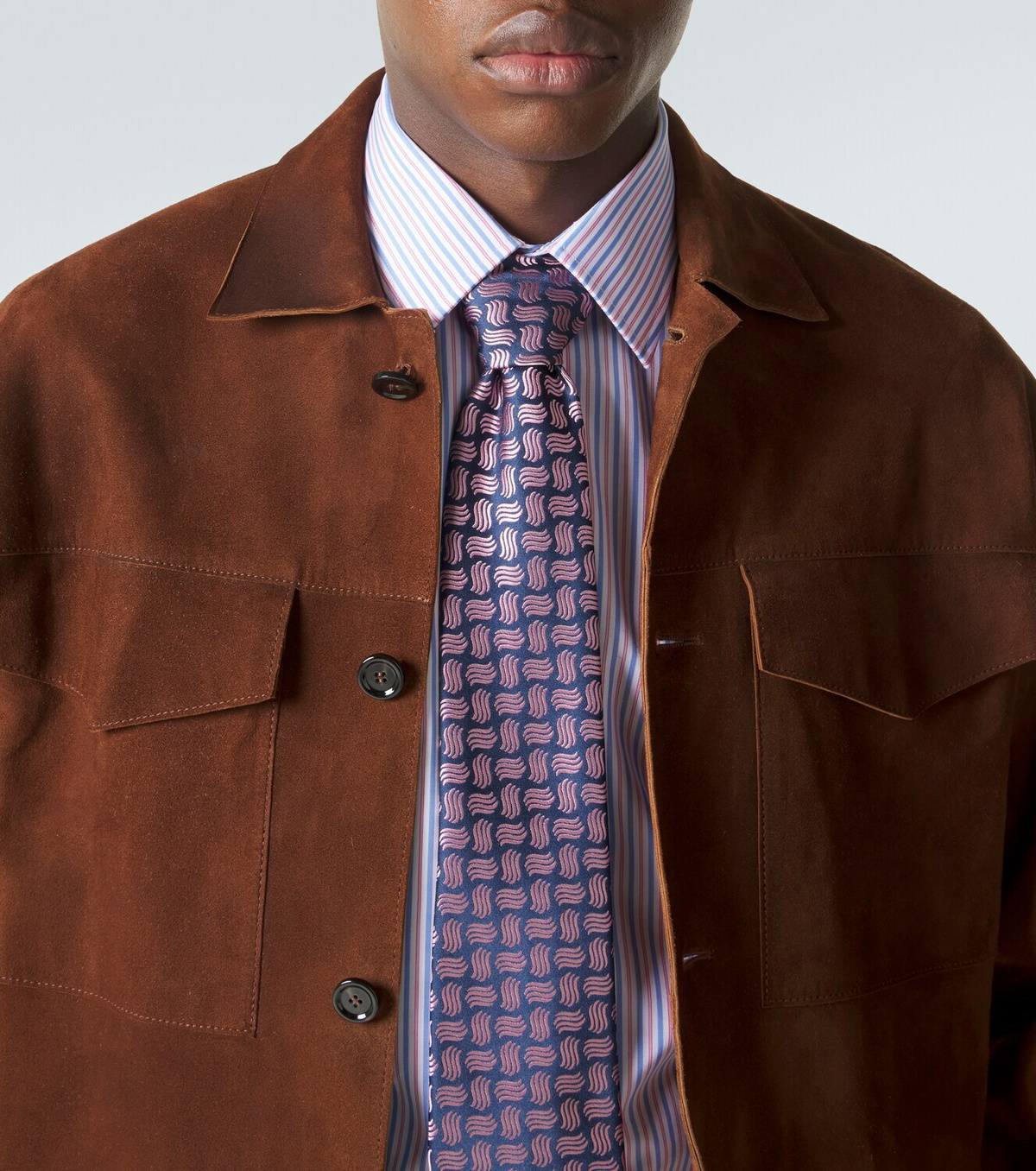 Charvet Striped cotton poplin shirt