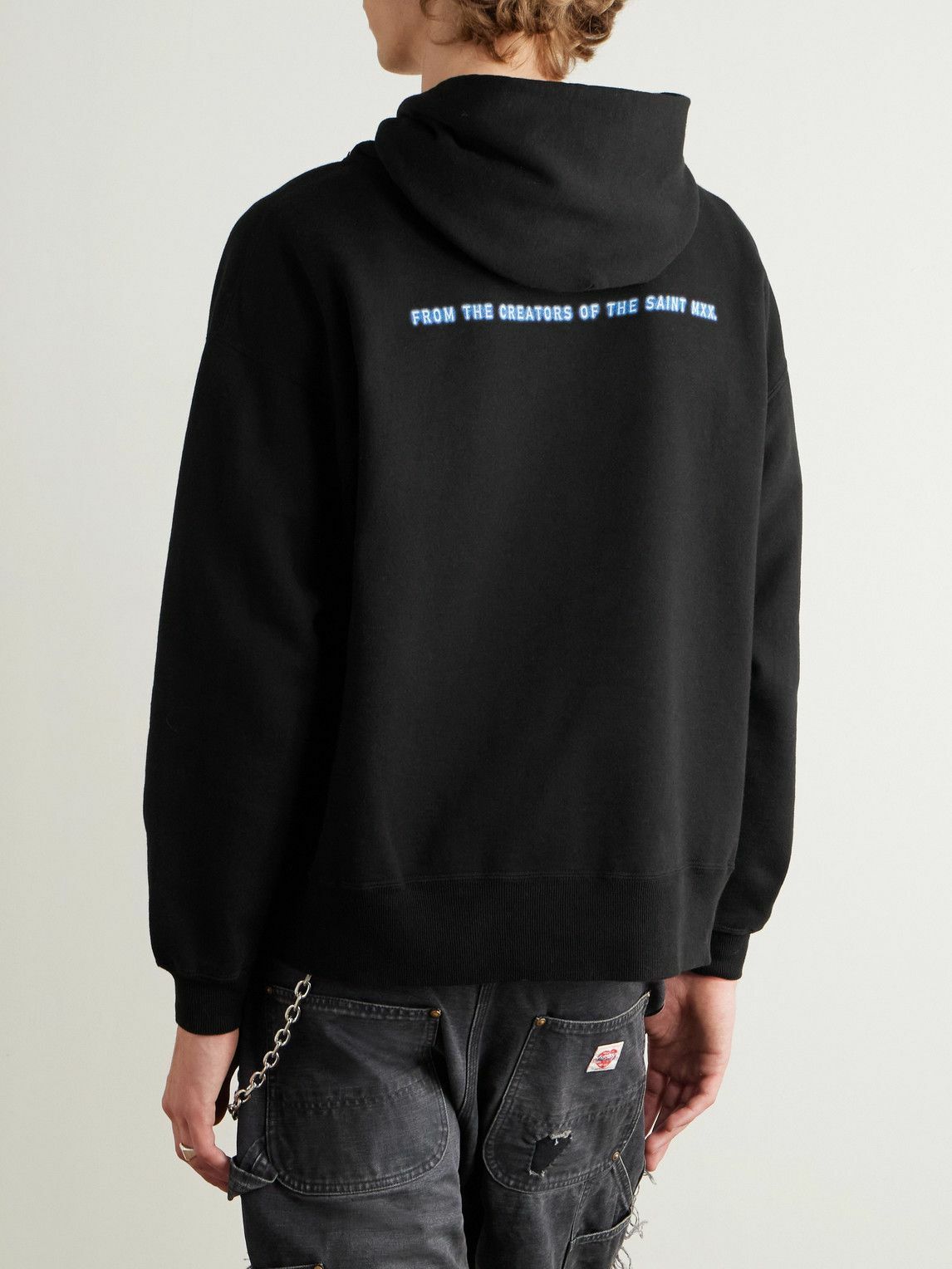 SAINT MXXXXXX - The Matrix Cotton-Jersey Hoodie - Black