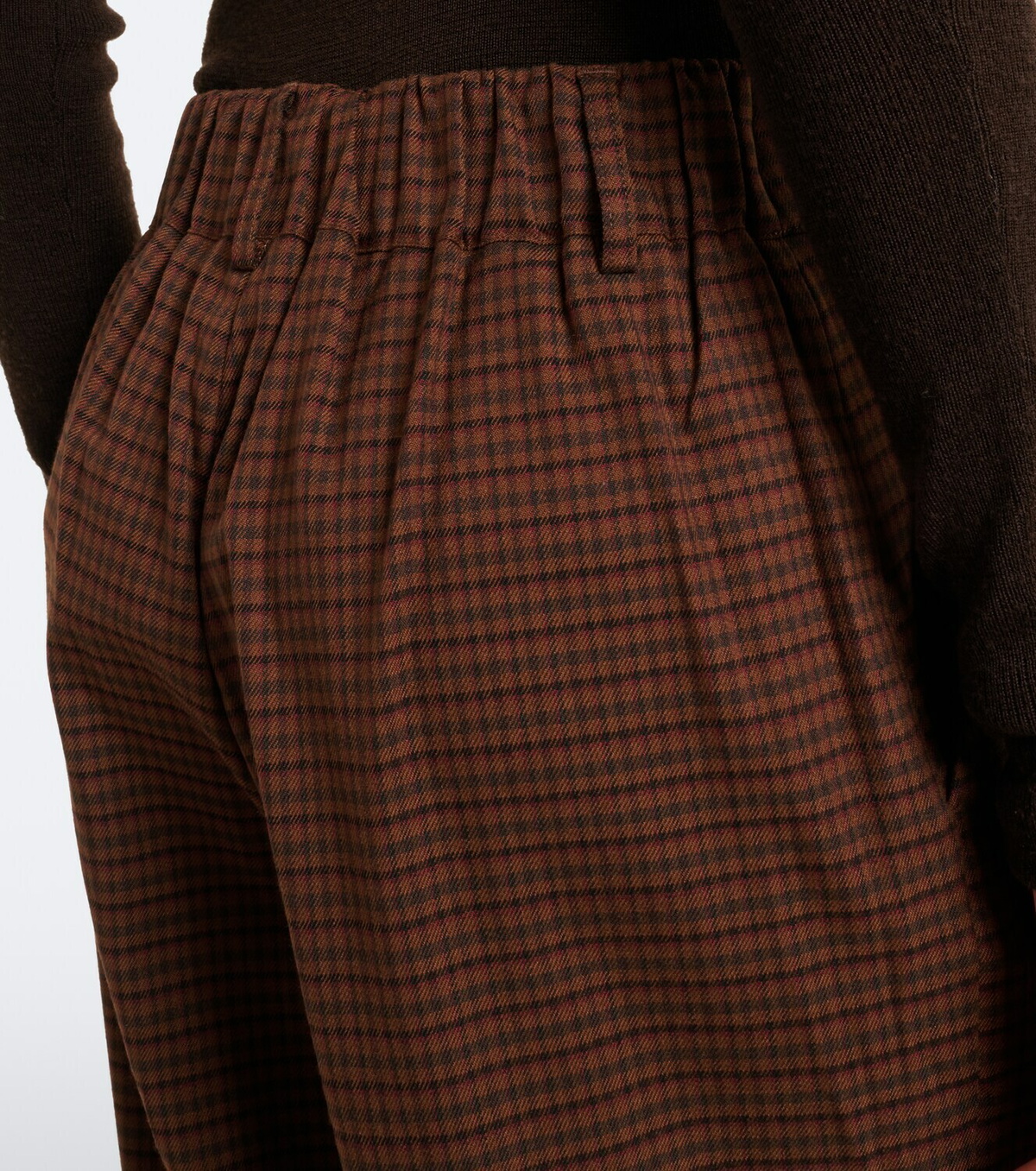 Varley Checked twill wide-leg pants