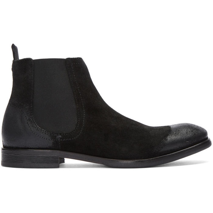 Photo: H by Hudson Black Suede Entwhistle Chelsea Boots