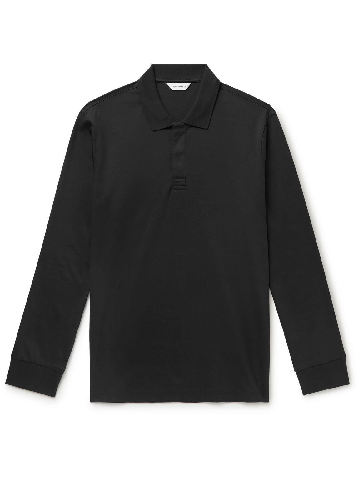 Club Monaco - Cotton-Jersey Polo Shirt - Black Club Monaco