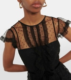 REDValentino Point d’esprit tulle midi dress