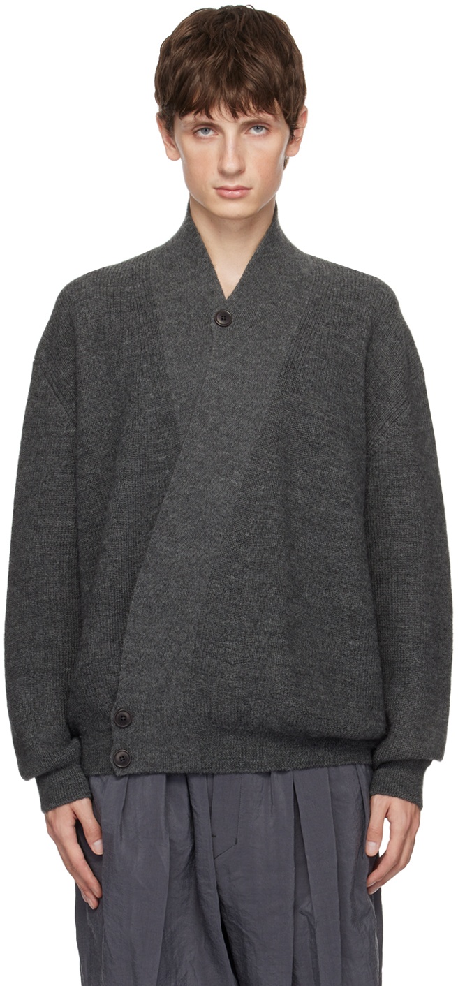 LEMAIRE Gray Wrap Cardigan Lemaire