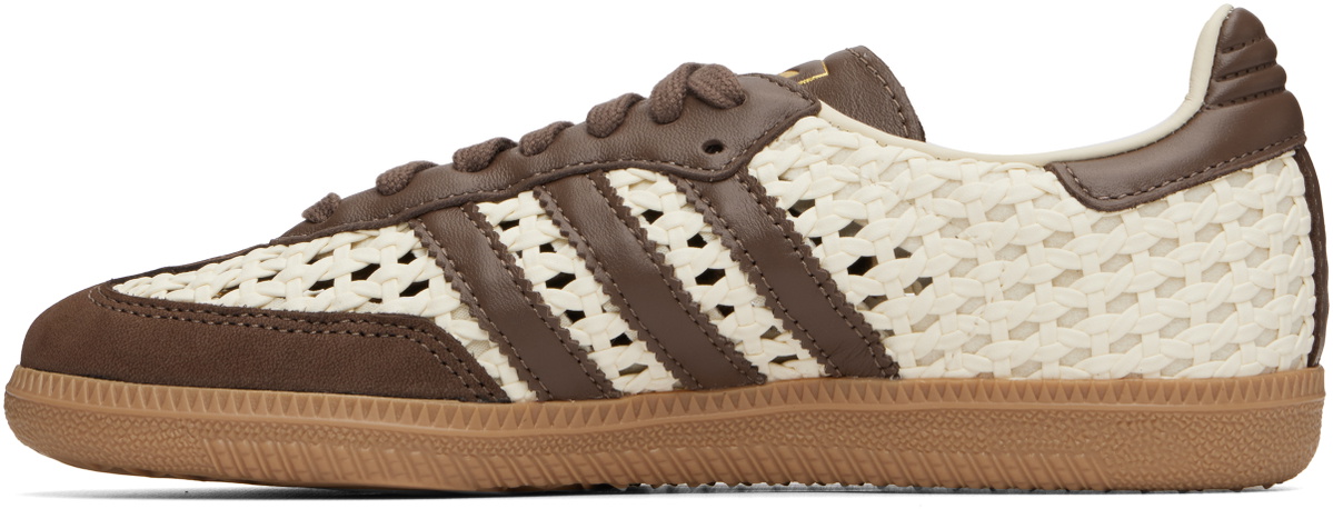 adidas Originals Off-White & Brown Samba OG Sneakers