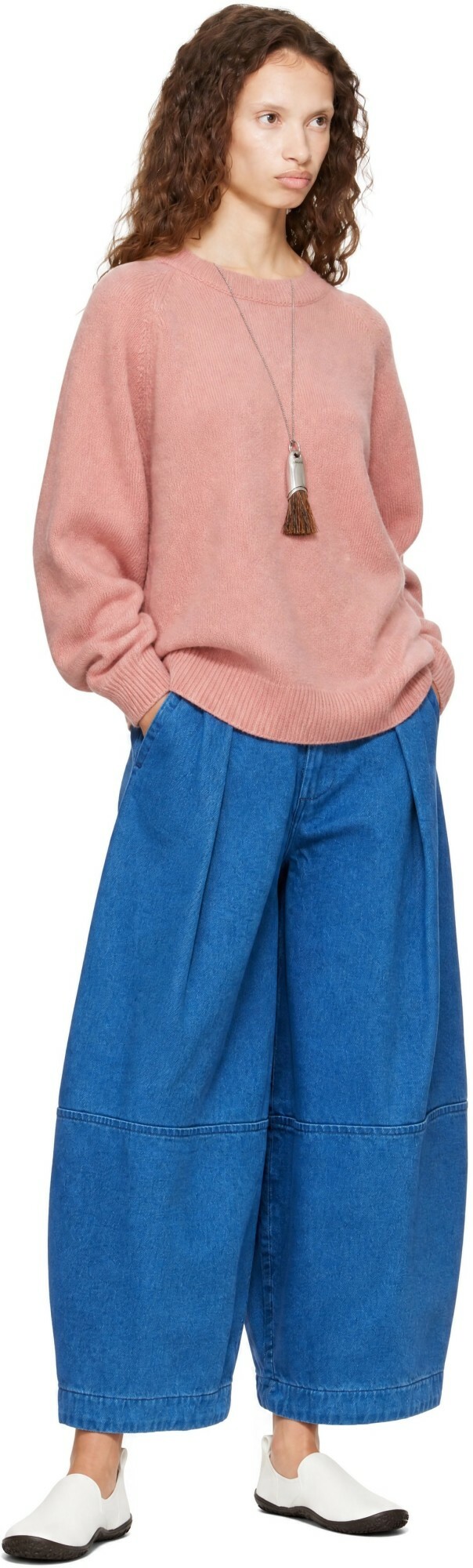 YMC Pink Bellow Sleeve Sweater