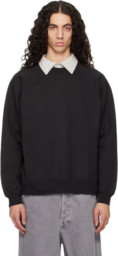 Photo: Lady White Co. Black Heavy Gusset Crewneck Sweatshirt