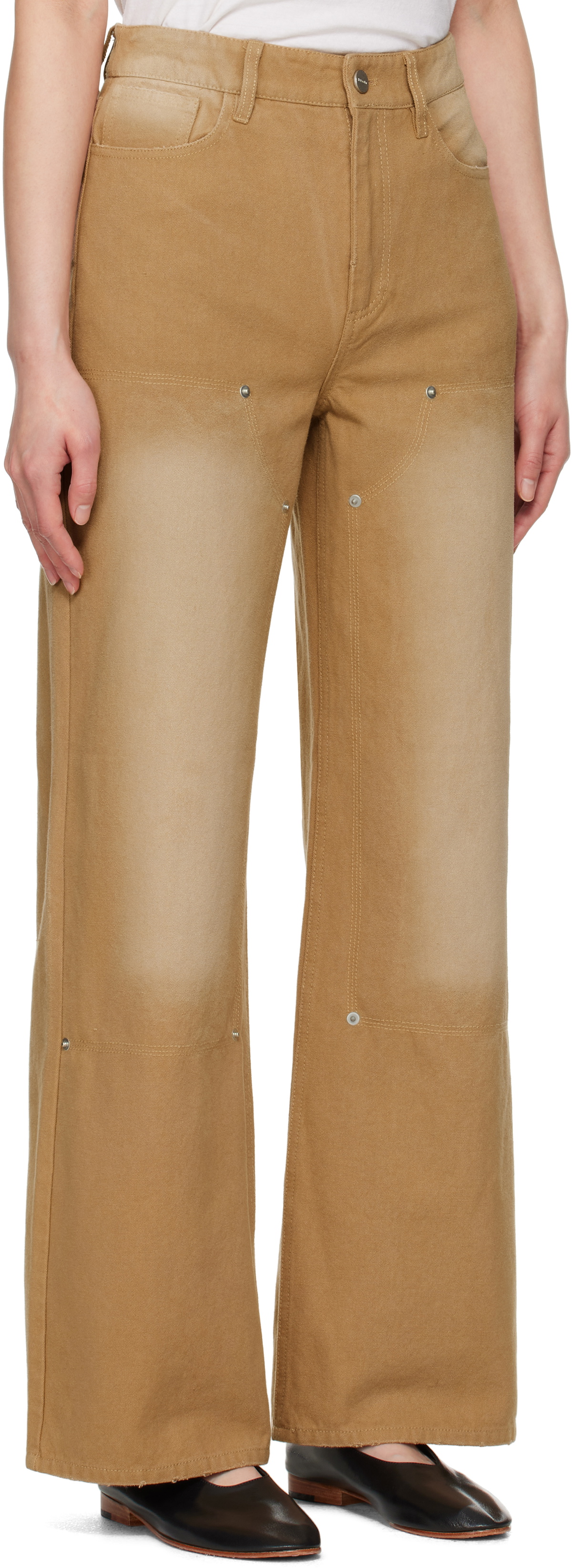 Holzweiler Tan Juno Workwear Trousers