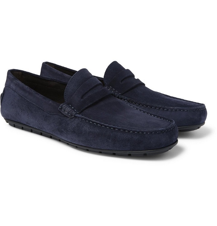 Photo: Canali - Suede Driving Shoes - Navy