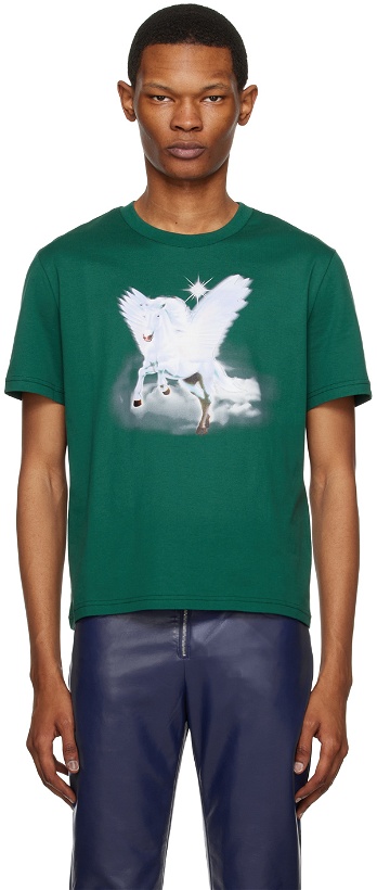 Photo: Mowalola Green Unicorn T-Shirt