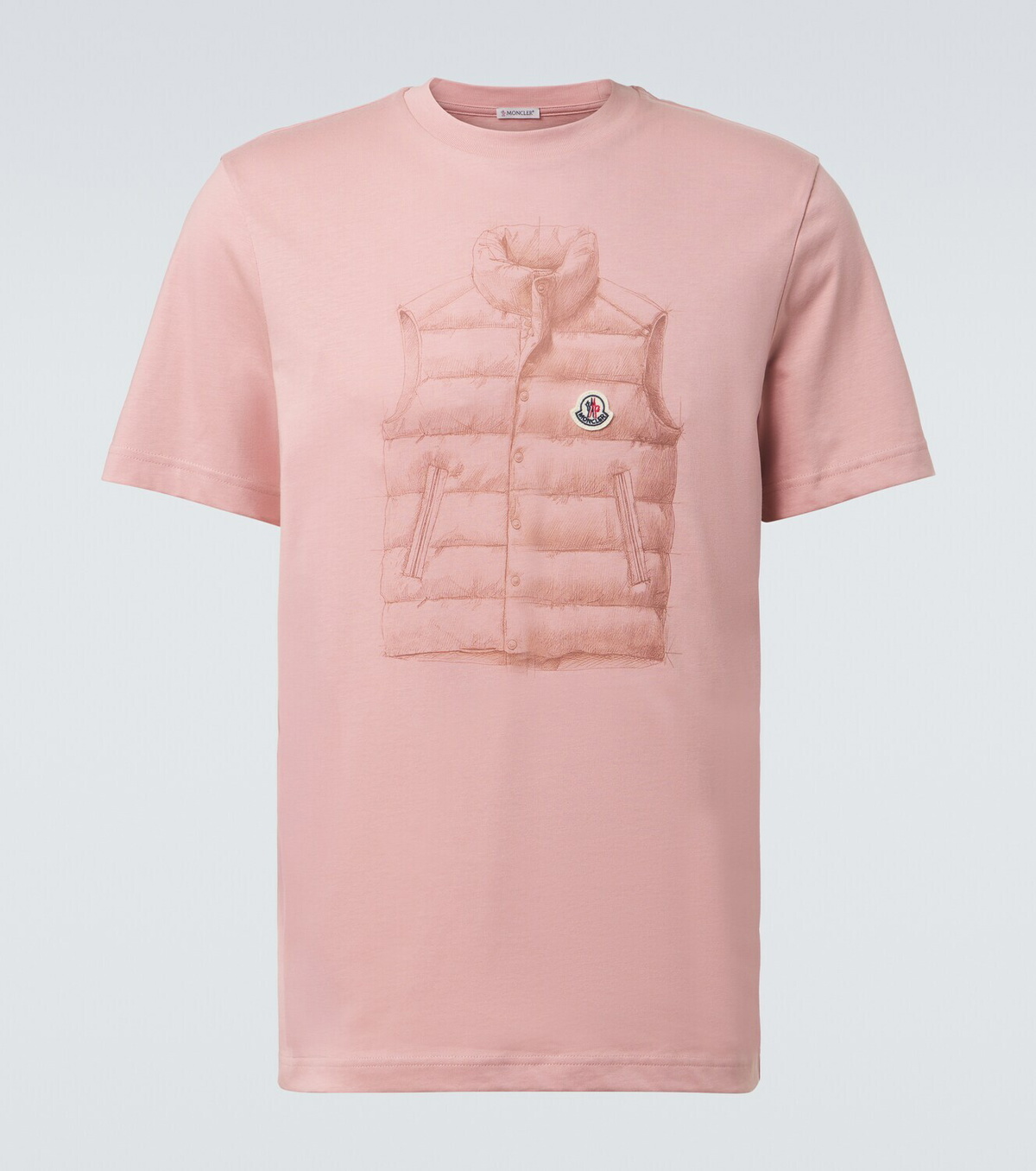 Moncler Printed cotton jersey T-shirt