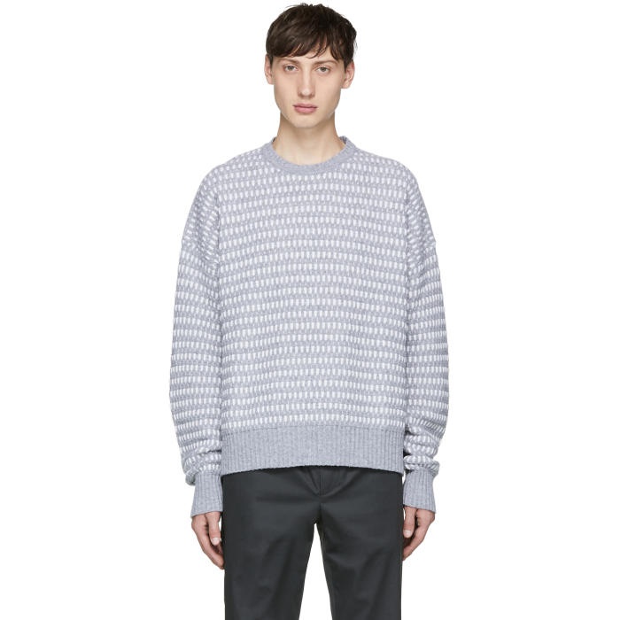 Photo: Diesel Black Gold Grey and White Wool Sweater 