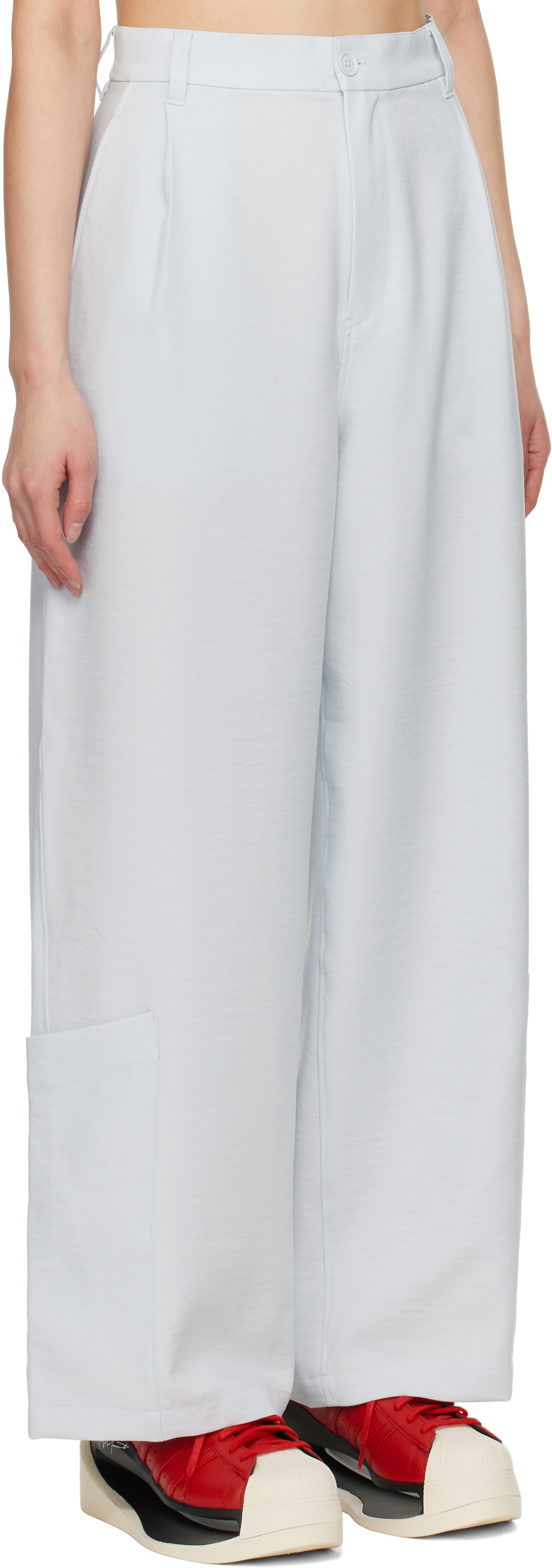 Y-3 Gray Sport Uniform Wide-Leg Trousers