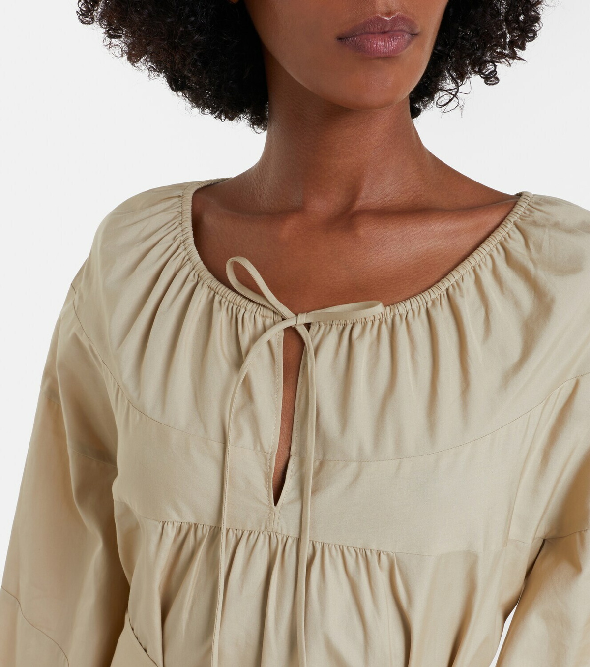 Vince Belted cotton poplin midi dress