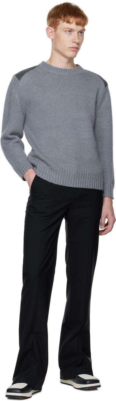 CALVINLUO Gray Crewneck Sweater