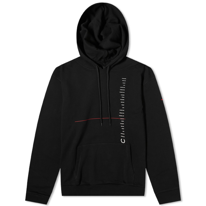 Photo: Fred Perry Men's x Raf Simons Printed Hoodie in Black