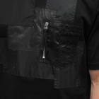 Comme Des Garçons Homme Men's Multi Patch Zip T-Shirt in Black Mix