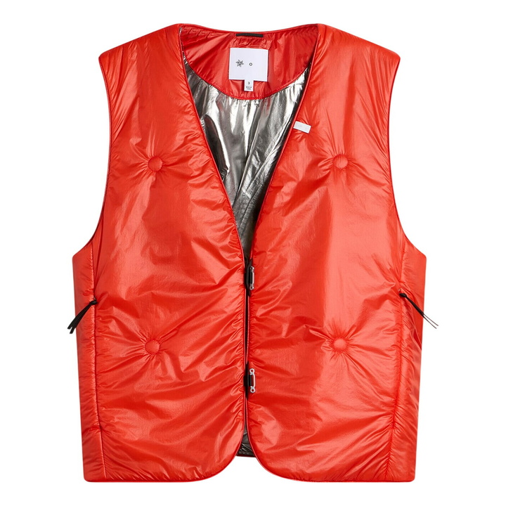 Photo: Goldwin Men's 0 Synthetic Insulated Vest in Scarlet