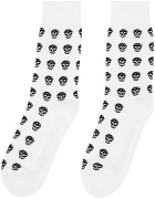 Alexander McQueen White & Black Skull Socks