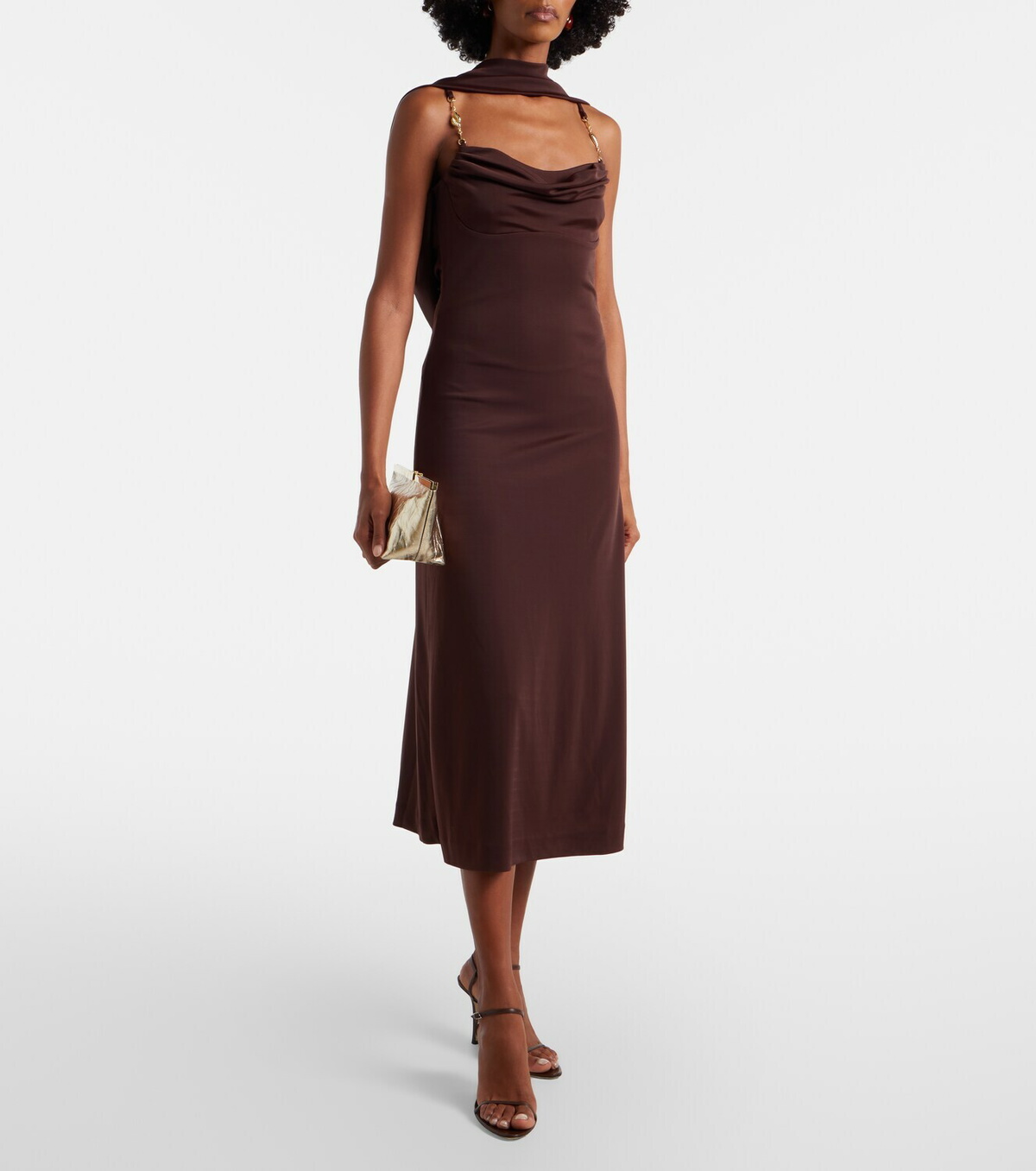 Rebecca Vallance Isla scarf-detail midi dress