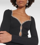 Self-Portrait Embellished cutout minidress