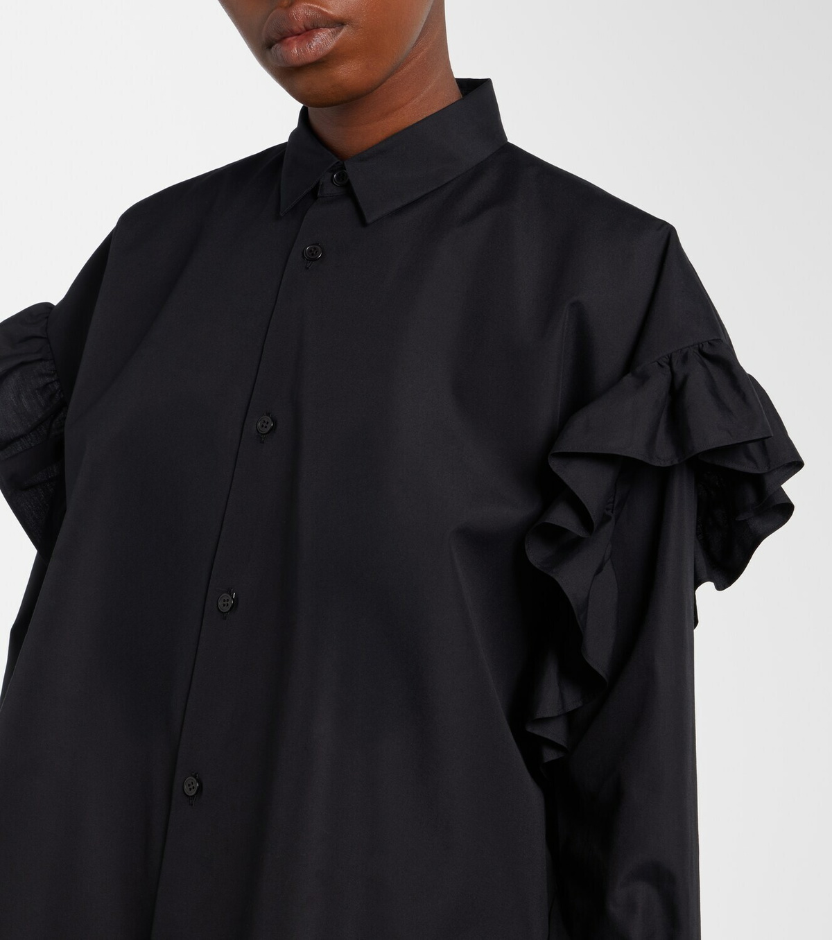 Noir Kei Ninomiya Ruffled cotton blouse