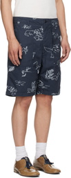Engineered Garments Navy Fatigue Shorts