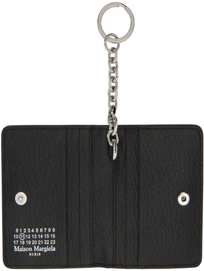 Maison Margiela Black Keyring Bifold Card Holder