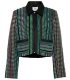 Marine Serre - Cropped cotton terry jacket