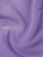 Gallery Dept. - Logo-Print Bleached Cotton-Jersey Zip-Up Hoodie - Purple