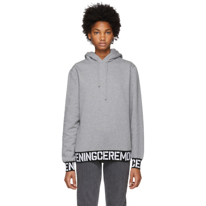 Photo: Opening Ceremony Grey Elastic Logo Hoodie