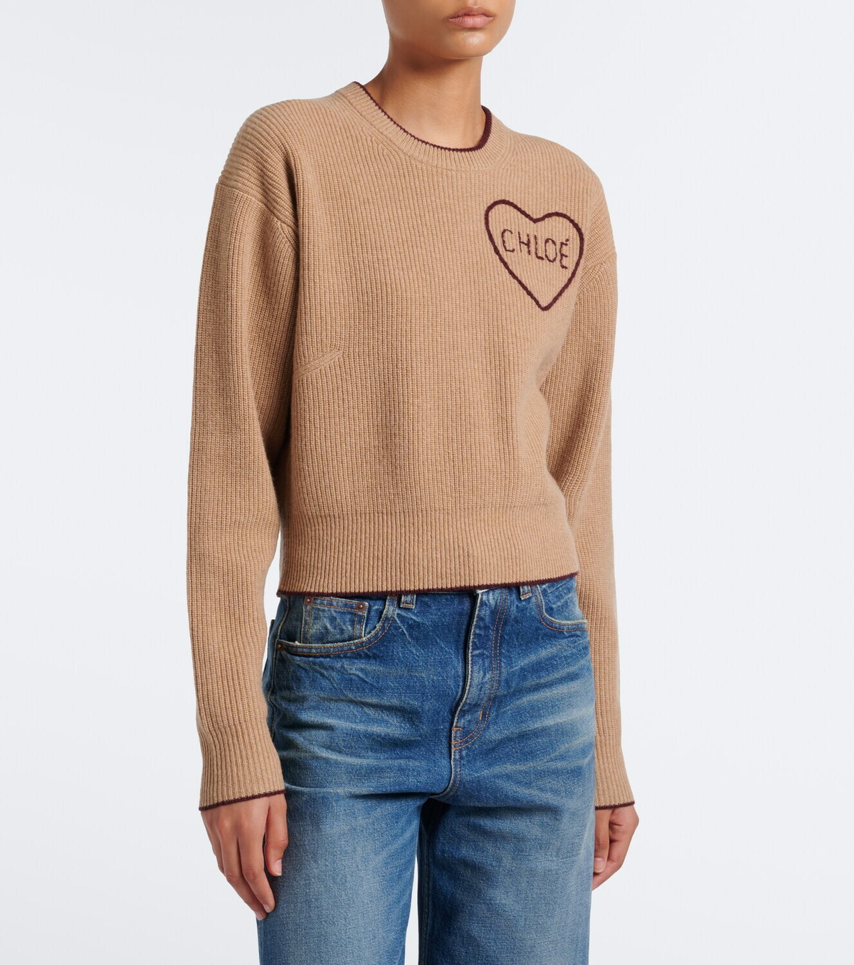 Chloé Logo wool and cashmere sweater