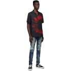 Ksubi Black and Red Dazed Short Sleeve Shirt