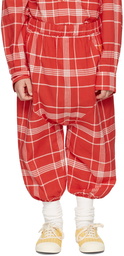 The Animals Observatory Kids Red Logo Buffalo Lounge Pants