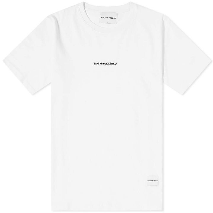 Photo: MKI Men's Embroidered Logo T-Shirt in White