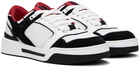 Dolce&Gabbana White & Black Mixed-Material New Roma Sneakers