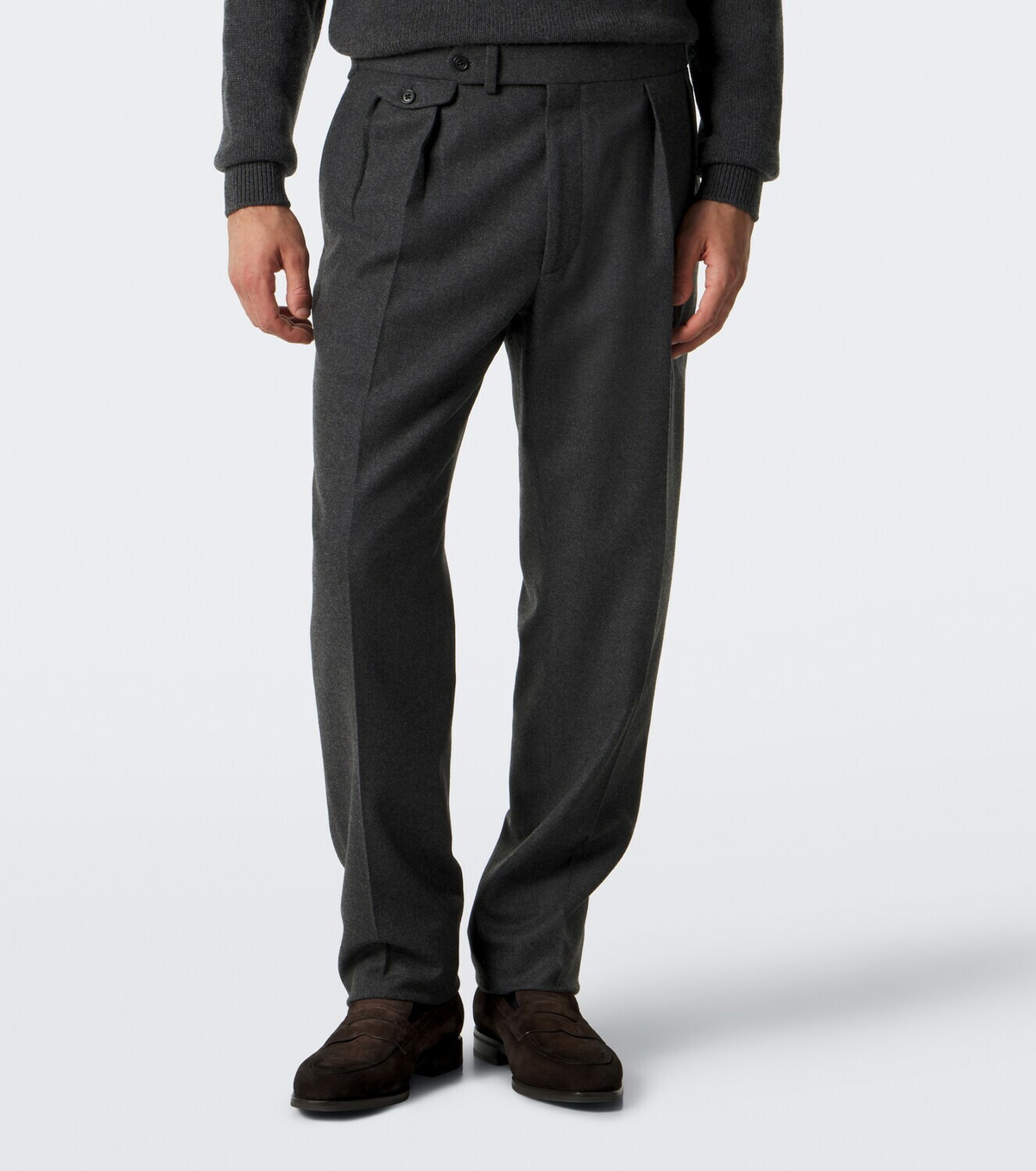 Ralph Lauren Purple Label Gregory pleated wool straight pants