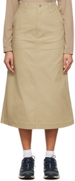 Snow Peak Beige Takibi Chino Maxi Skirt