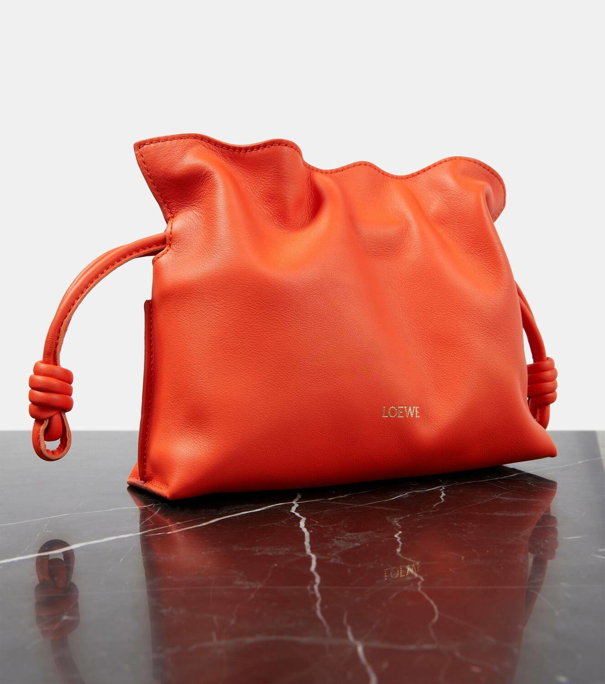 【関税&送料込】Loewe Mini Flamenco Clutch Bag Mini Flamenco clutch in nappa calfskin Yellow - LOEWE