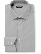 TOM FORD - Striped Cotton-Poplin Shirt - White