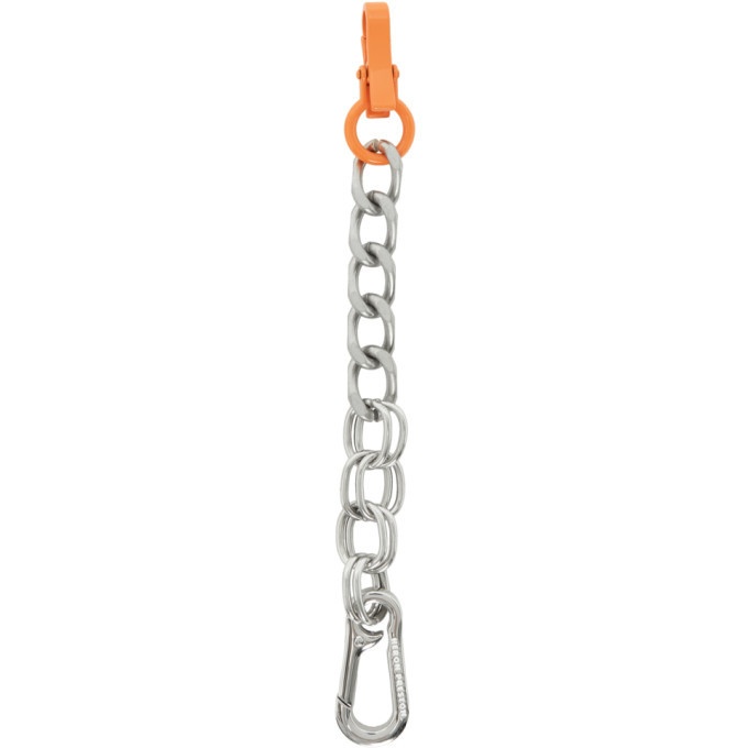 Photo: Heron Preston Silver Chain Link Keychain